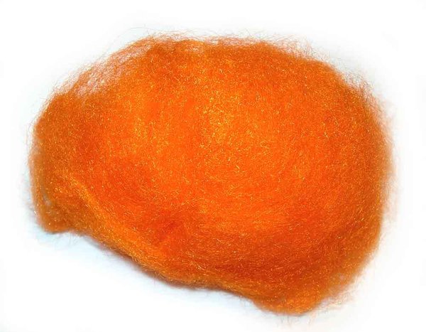 Un paquet de dubbing Antron du Martin-pêcheur en orange chaud