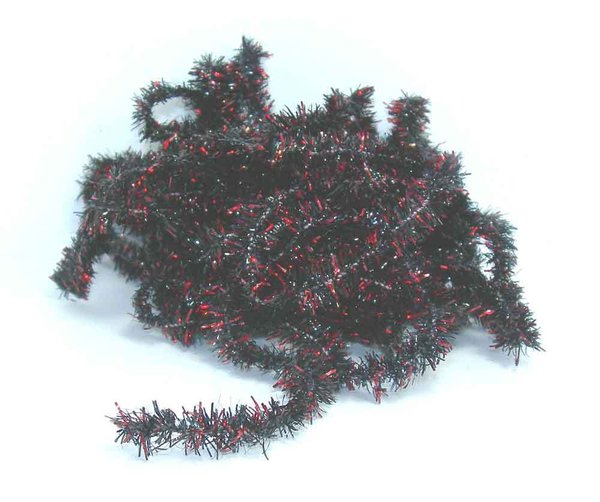 Un paquet de fritz/cactus chenille fin rouge et noir