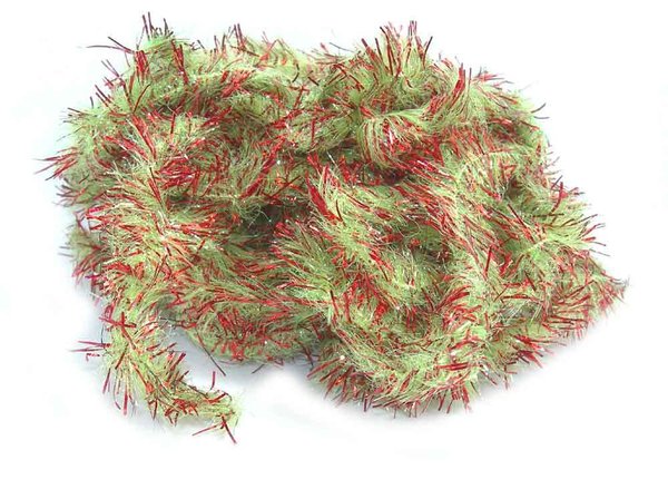 Un paquet de fritz/cactus chenille moyen olive et rouge