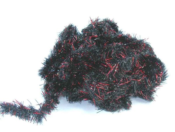 Un paquet de fritz/cactus chenille moyen noir et rouge