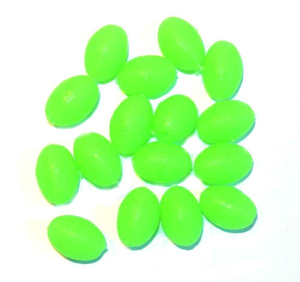 Perles de pêche en mer verte fluo