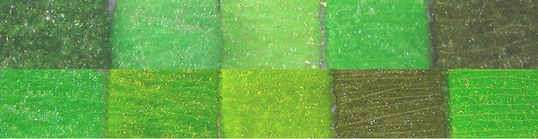 Une sélection de Fritz chenille de couleur vert