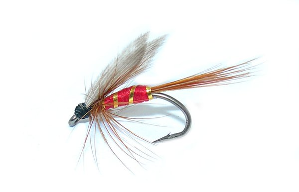Red spinner mouche noyée taille 14