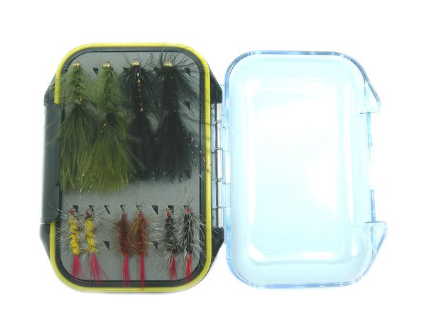 Fly-Pod Turrall avec 22 wooly buggers